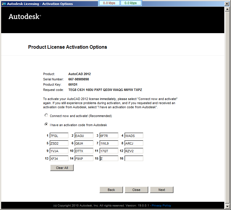 autocad 2013 activation code for product key 001e1